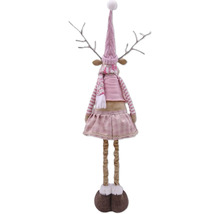 Figurine décorative Renne avec bonnet et écharpe comme décoration de Noël
