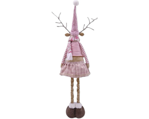 Figurine décorative Renne avec bonnet et écharpe comme décoration de Noël