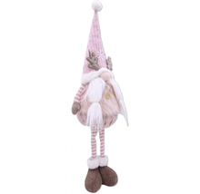 Figurine décorative de gnome avec bonnet, barbe et jambes