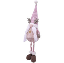 Figurine de Noël décorative avec bonnet et bois de cerf