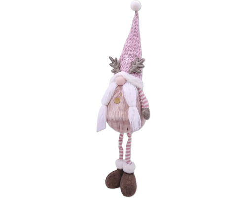 Figurine de Noël décorative avec bonnet et bois de cerf