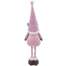 Figurine décorative lutin de Noël avec bonnet pointu et éléments rayés