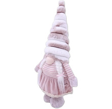 Figurine décorative de gnome avec haut rayé et chapeau haut comme décoration de Noël