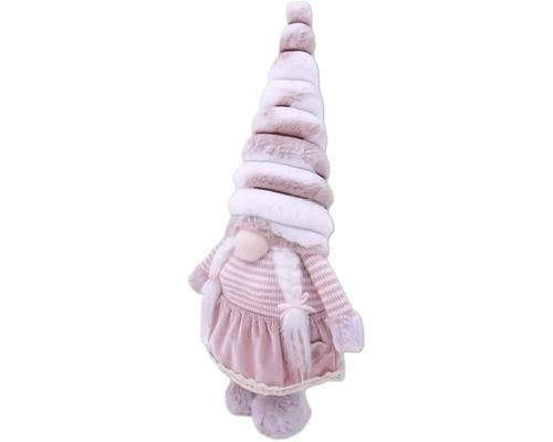 Figurine décorative de gnome avec haut rayé et chapeau haut comme décoration de Noël