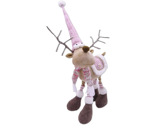 Élan décoratif avec écharpe et bonnet pour la période de Noël