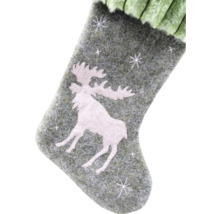 Bas de Noël décoratif avec motif d''élan et étoiles