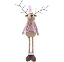 Figurine décorative Renne avec bonnet, écharpe et gilet