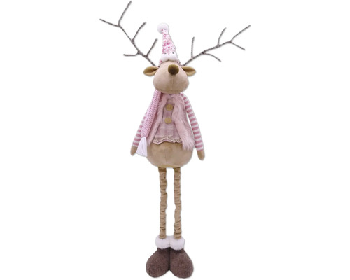 Figurine décorative Renne avec bonnet, écharpe et gilet