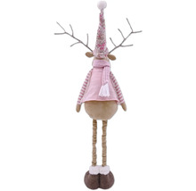 Figurine décorative renne avec bonnet et écharpe