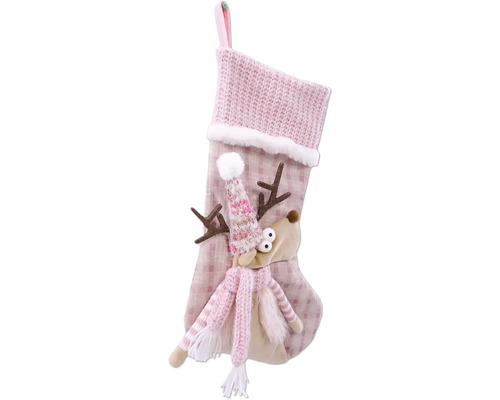Chaussette de Noël avec application de renne