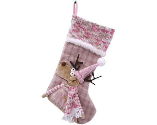 Chaussette de Noël avec application renne