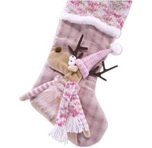 Chaussette de Noël avec application de renne