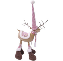 Suspension décorative renne avec bonnet et écharpe comme décoration de Noël