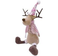 Renne décorative avec bonnet et écharpe pour la période de Noël