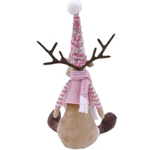 Élan décoratif avec bonnet et écharpe comme décoration de Noël
