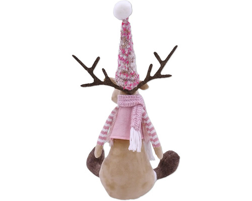 Élan décoratif avec bonnet et écharpe comme décoration de Noël