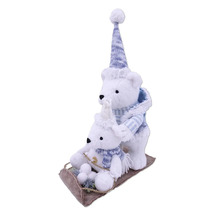 Figurine décorative avec deux ours polaires sur un traîneau