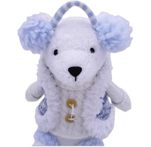 Ours en peluche avec cache-oreilles et cardigan
