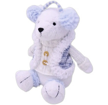 Ours en peluche avec gilet et protège-oreilles