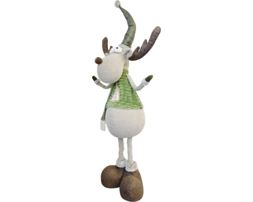 Dekorative Rentierfigur mit Hut und Geweih