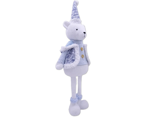 Figurine décorative ours en peluche avec bonnet et veste
