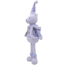 Figurine décorative ours polaire avec bonnet et gilet