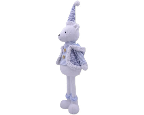 Figurine décorative ours polaire avec bonnet et gilet