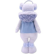 Vue arrière d''une peluche avec des protège-oreilles et un sweat à capuche