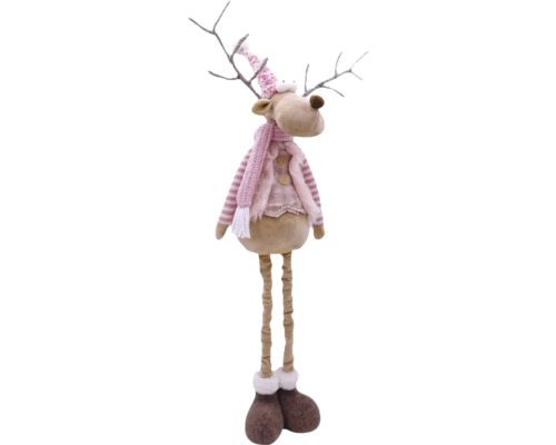 Élan décoratif avec bonnet et écharpe pour la période de Noël