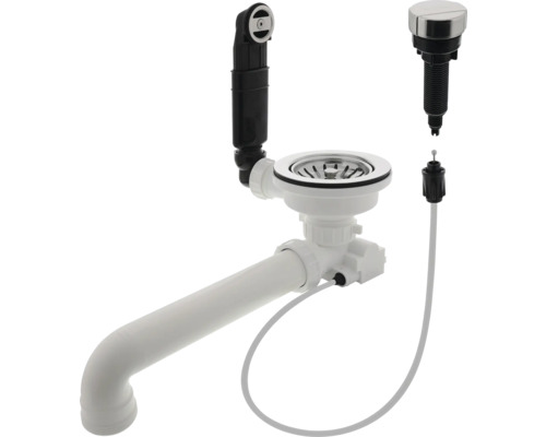 Garniture de vidage avec commande excentrée pour lavabo