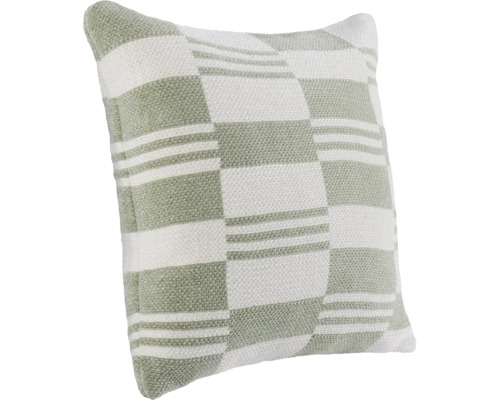 Coussin décoratif avec motif à rayures et à carreaux
