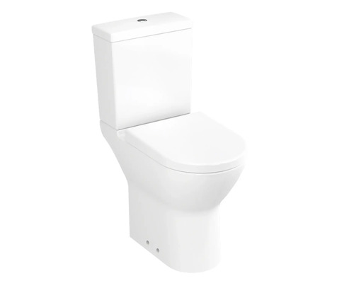 WC avec réservoir VitrA S50 cuvette à fond creux surélevé blanc brillant hygieneglaze avec abattant 9796B003-7200