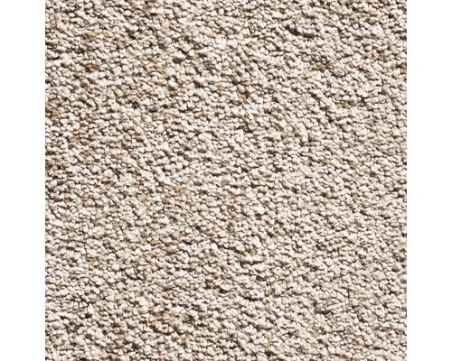 Spannteppich Velours Home beige 400 cm breit (Meterware) Detailansicht eines Teppichs mit kurzem Flor