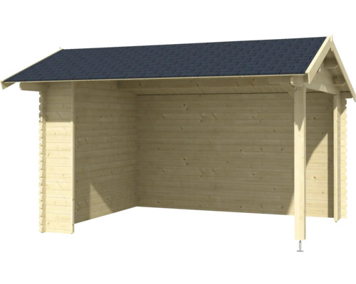 Abri en bois avec toit pour l''extérieur