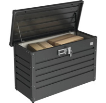 Coffre de jardin ouvert pour rangement avec serrure