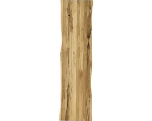 Plateau de banc chêne Vintage huilé flache lamelles sur toute la longueur 1600x450x26 mm Panneau en bois massif avec bord d''arbre.