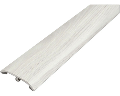 Weisse Sockelleiste mit Holzstruktur