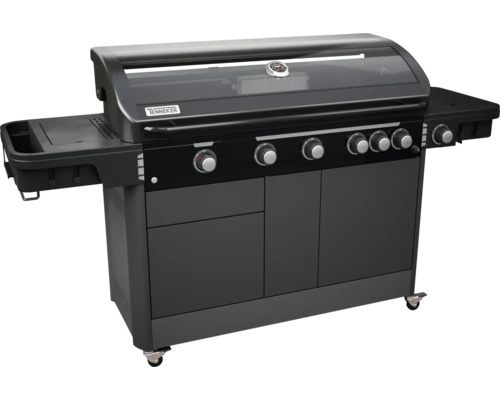 Barbecue Tenneker avec meuble bas, tablette latérale et affichage de la température