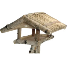 Mangeoire à oiseaux en bois de bouleau pour le jardin