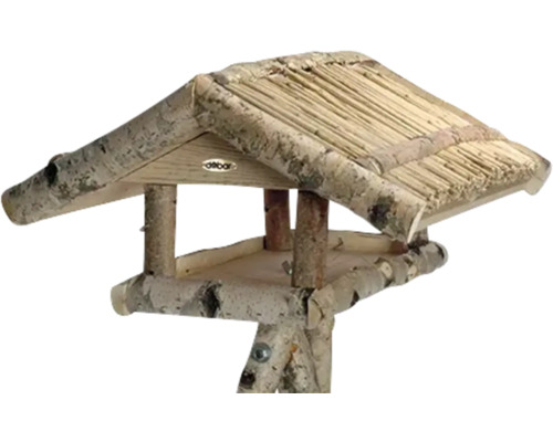 Mangeoire à oiseaux en bois de bouleau pour le jardin