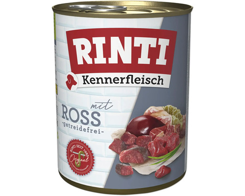 Hundefutter nass RINTI Kennerfleisch mit Ross 800 g