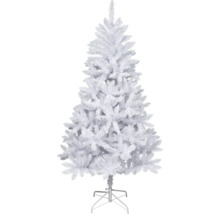 Arbre de Noël artificiel blanc sur support métallique