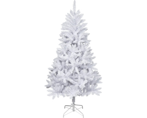 Arbre de Noël artificiel blanc sur support métallique