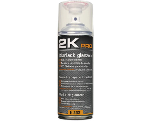 2K PRO Sprühlack glanz Klarlack 400 ml