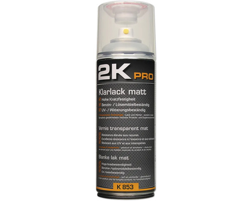 Laque en aérosol 2K PRO mat vernis incolore 400 ml