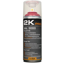 2K Pro Sprühlack Feuerrot RAL 3000, kratzfest, benzinbeständig und UV-beständig.