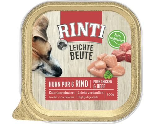 Rinti Leichte Beute Hundenassfutter mit Huhn und Rind, 300 Gramm