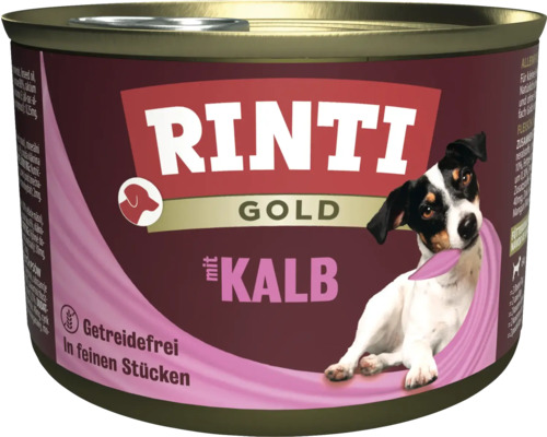 Hundefutter nass RINTI Gold Kalbstücke 185 g Hundefutter nass RINTI Gold Kalbstücke 185 g