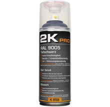 Peinture en aérosol 2K Pro noir foncé RAL 9005