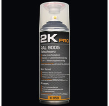 Bombe de peinture 2K Pro RAL 9005 noir foncé